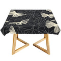 domirica Square & Rectangle Tablecloth, Trendy Floral Art Pattern, Waterproof Oil-Proof Wipeable Polyester Cover, Decorative Table Cloth for Kitchen, Picnic, Camping, Wedding Indoor Outdoor Party
