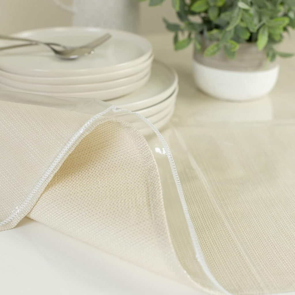 Benson Mills Clear Plastic Tablecloth Protector (70" x 90" Extra Wide)