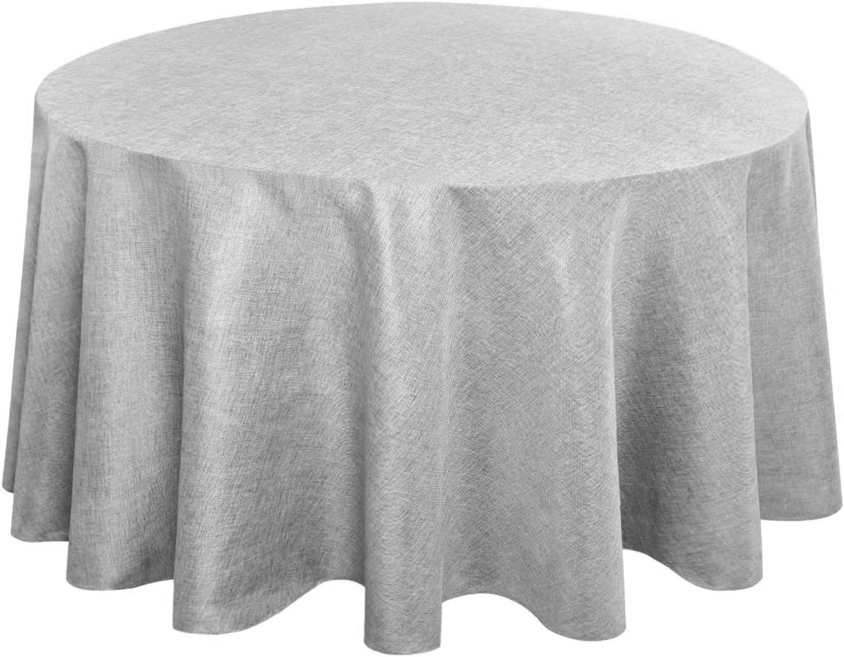 Hiasan Beige Faux Linen Rectangle Tablecloth 54 x 80 Inch for Dining Room