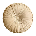 Teieas Round Throw Pillow Velvet Home Decoration Pleated Round Pillow Cushion for Couch Chair Bed Car Orange