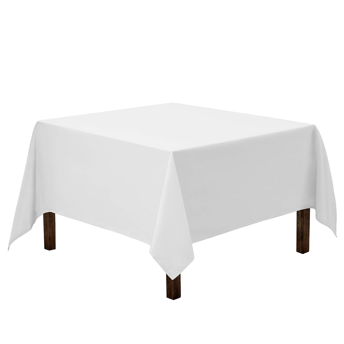 Gee Di Moda Square Tablecloth - 52 x 52 Inch Ivory Table Cloth for Small Square or Round Tables - Heavy Duty Washable Fabric - for Buffet Table, Holiday Party, Dinner, Wedding & Baby Shower
