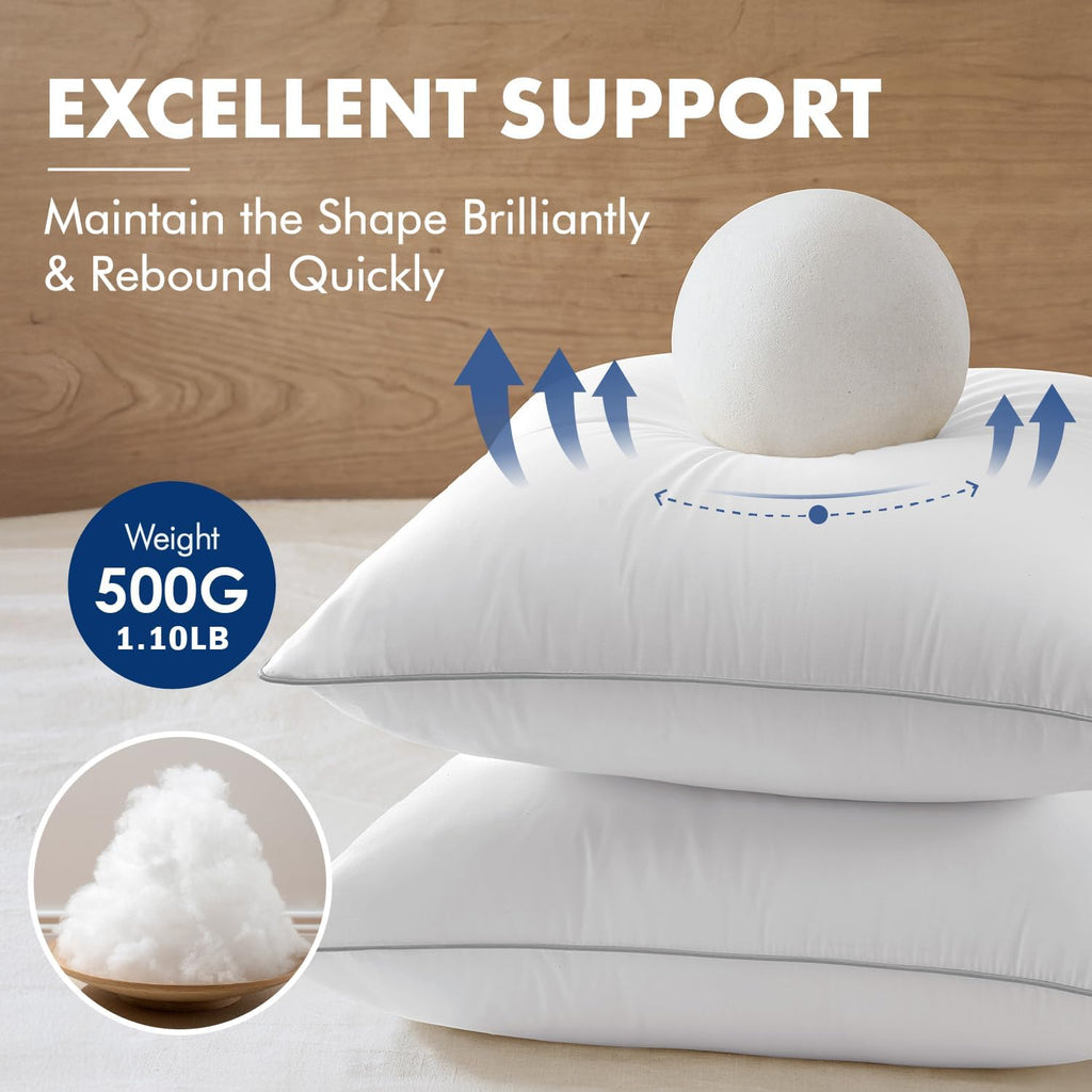 MIULEE 18x18 Inch Pillow Inserts Pack of 4 with 100% Textured Woven Fabric Cover