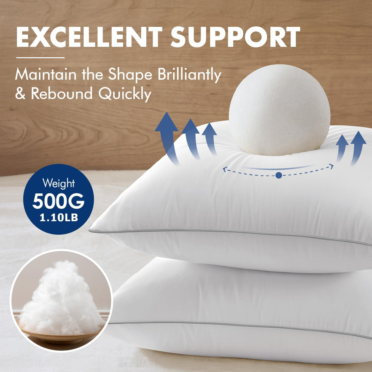 MIULEE 18x18 Inch Pillow Inserts Pack of 2 with 100% Textured Woven Fabric Cover