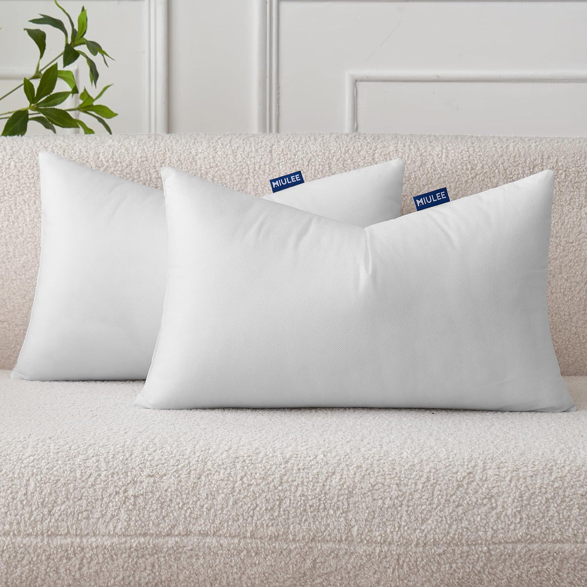 MIULEE Pillow Insert 12x20 Inch Decorative Rectangle Throw Pillow Insert
