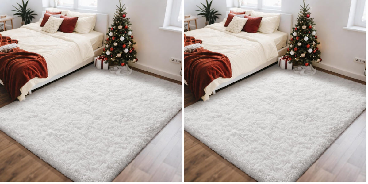 Ophanie Small Rug Upgrade Non Slip Throw Bedside Area Rugs, Fluffy Soft Grey Mini Bedroom Carpet, Affordable Door Entryway Indoor Inside Front Entrance Dog 2x3 Mat, Home Decor Aesthetic, Nursery