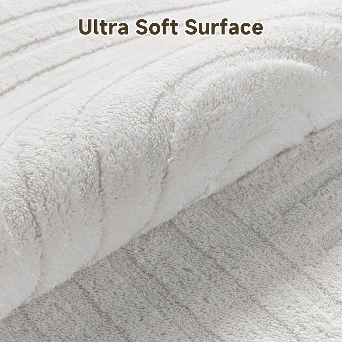 Pauwer 5x7 Area Rugs for Living Room, Modern Non Slip Washable Rug, White