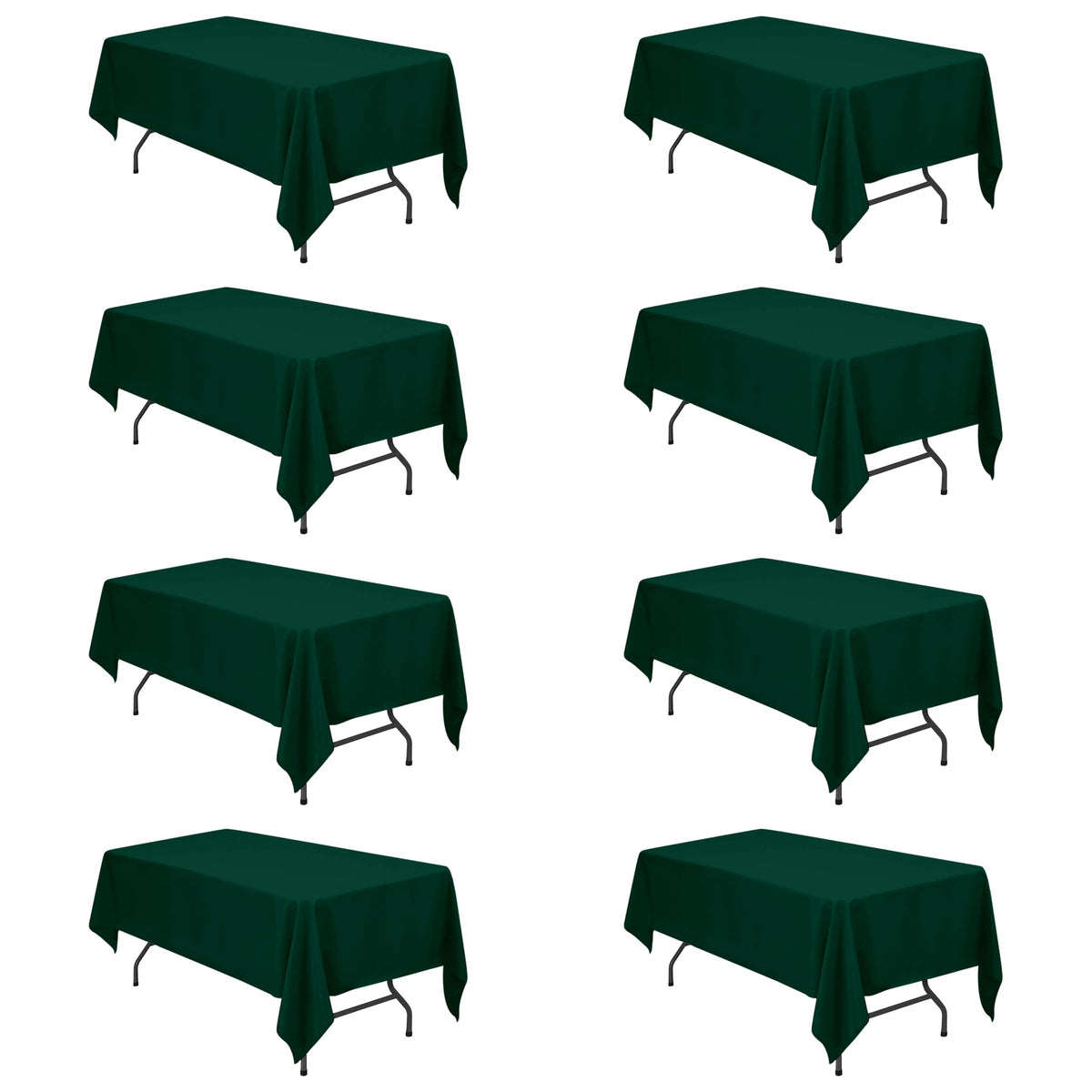 BRILLMAX 6 Pack Ivory Tablecloths 90x132 Inch for 6ft Rectangle Tables