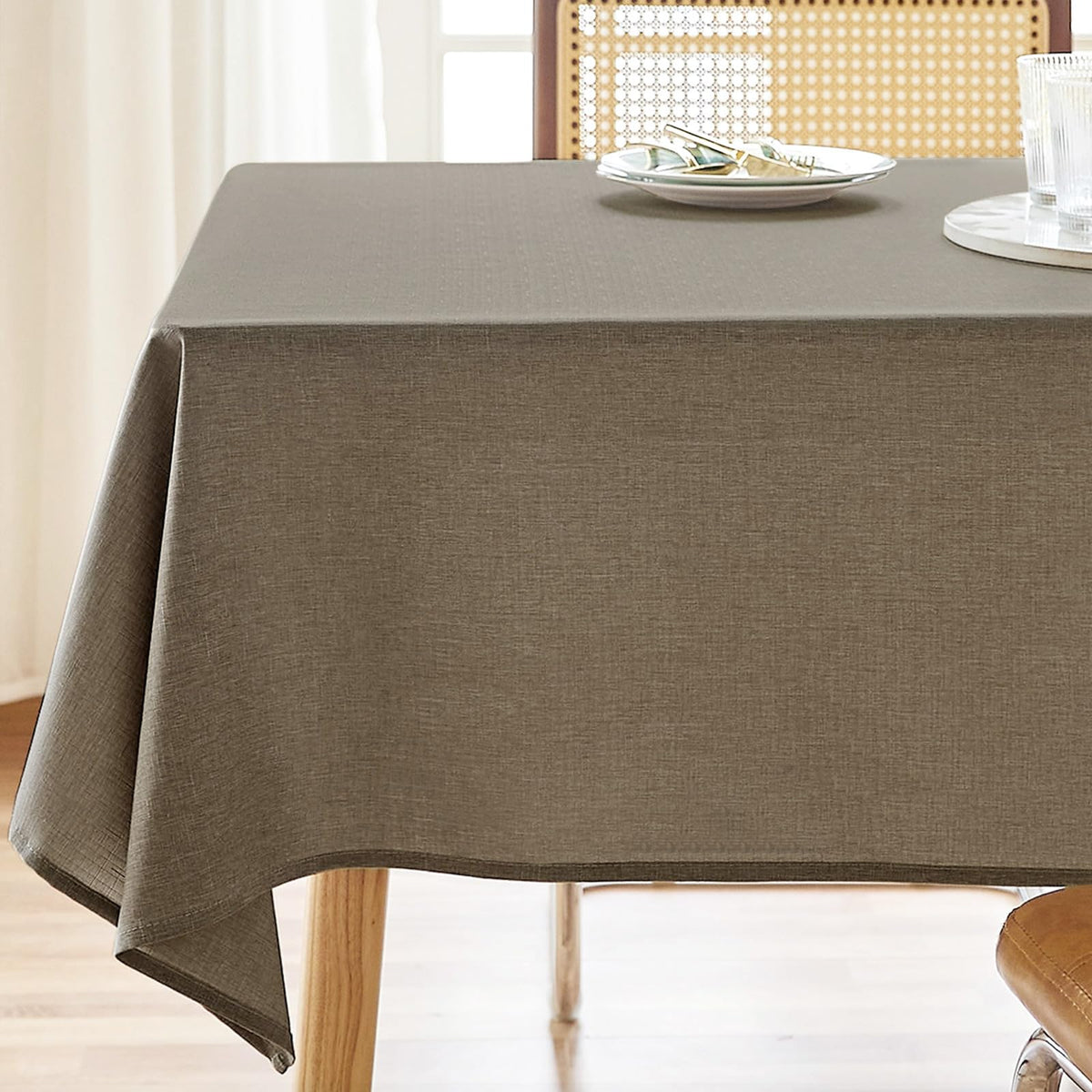 AUSSPVOCT Textured Table Cloth Rectangle 52 x 70 Inch Fall Tablecloth