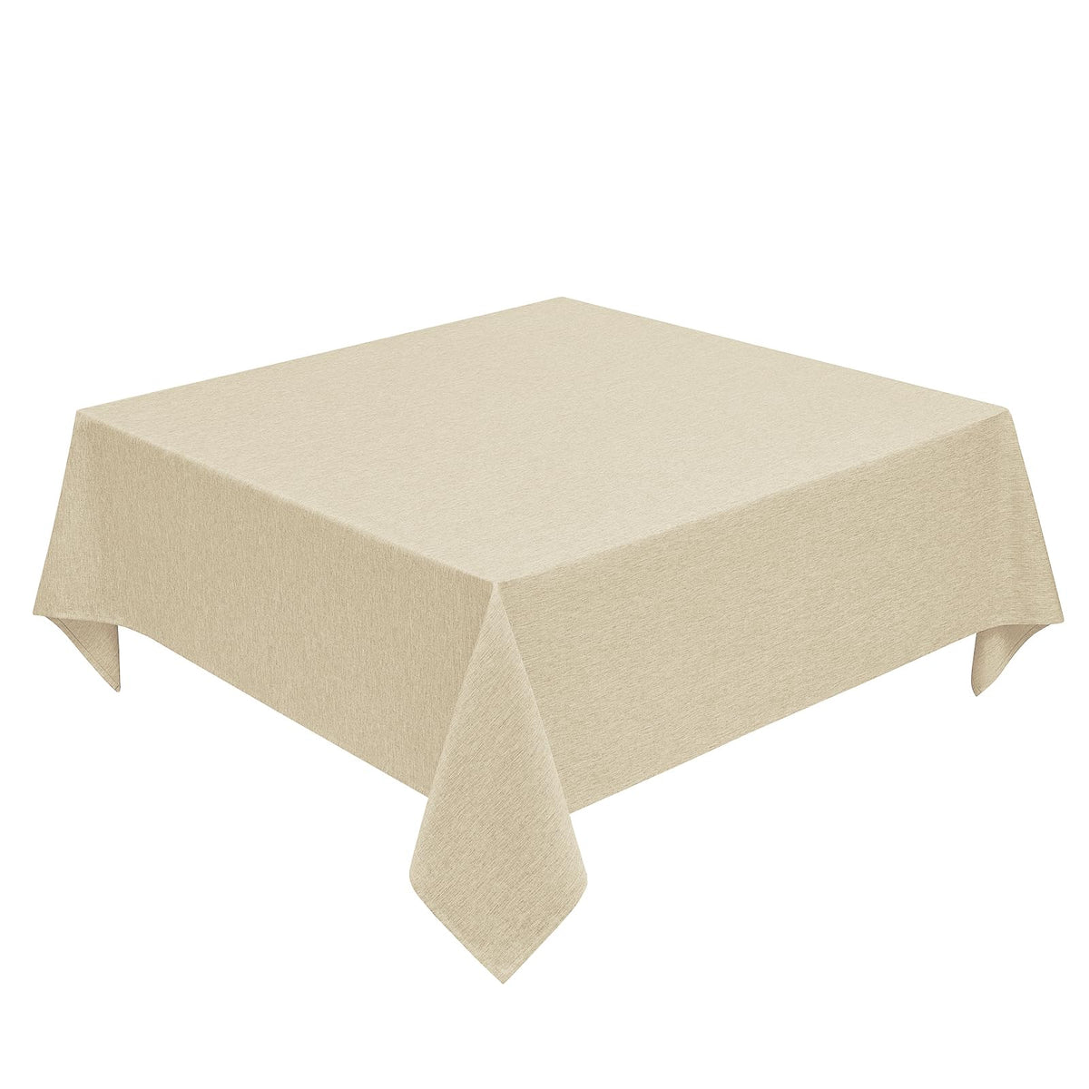 Decorelia Sage Green Linen Textured Tablecloth Rectangular 52 x70 Inch