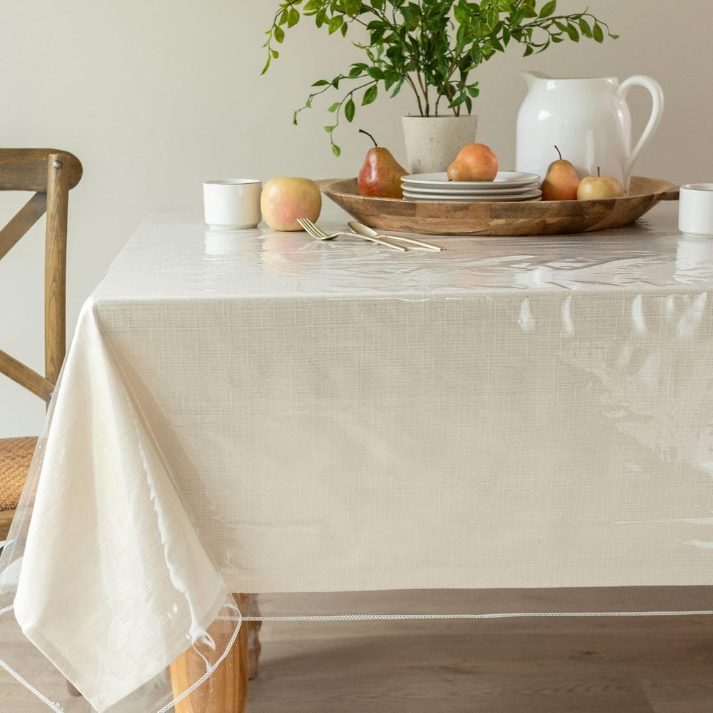 Benson Mills Clear Plastic Tablecloth Protector (70" x 90" Extra Wide)