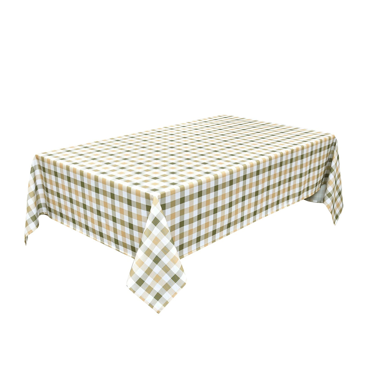 Waterproof Checkered Tablecloth Fabric - Rectangle 58x84 Inch Classic Gingham Buffalo Plaid Table Cloth for Indoor/Outdoor Use - Washable Table Cover for Kitchen, BBQs, and Parties