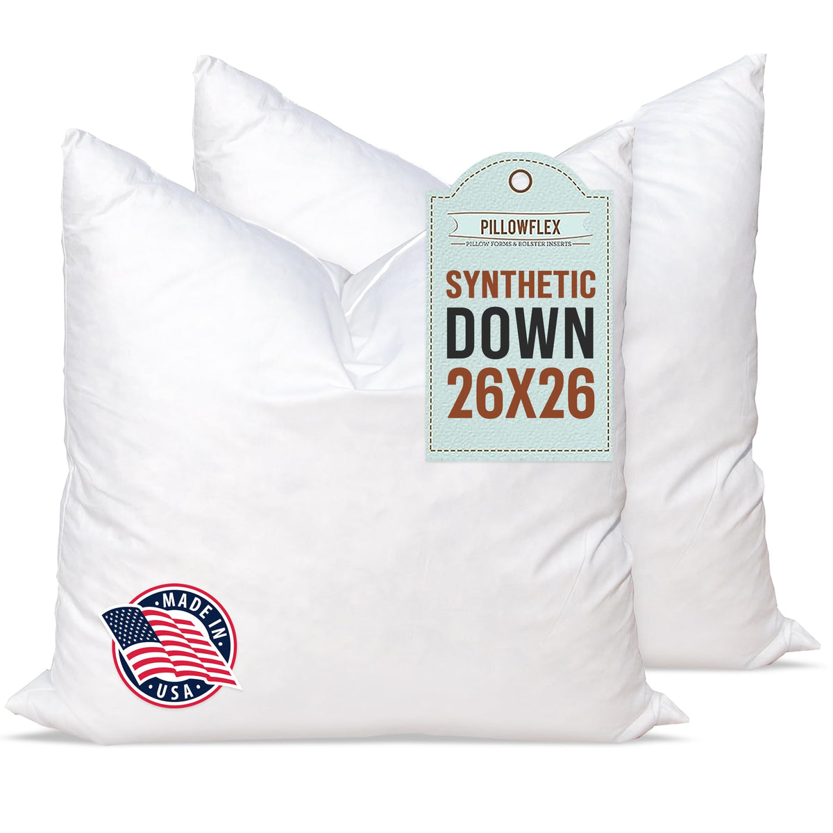 Pillowflex Synthetic Down Pillow Insert 24x24 in - Karate Chop Pillow