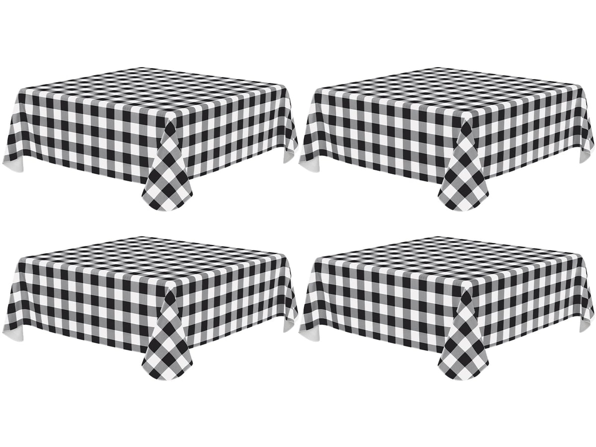 misaya Rectangular Waterproof Vinyl Table Cloth, Flannel Backed Tablecloth