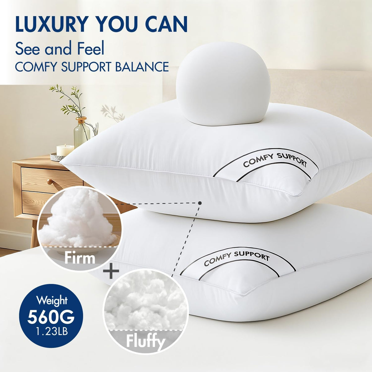 MIULEE 18x18 Pillows Inserts Pack of 4, Down Alternative Virgin Filling