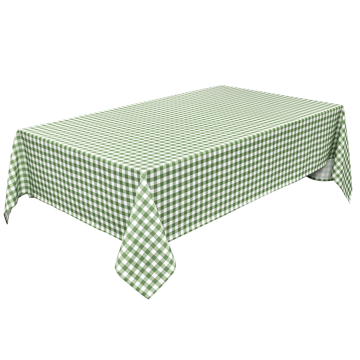 Waterproof Checkered Tablecloth Fabric - Rectangle 58x84 Inch Classic Gingham Buffalo Plaid Table Cloth for Indoor/Outdoor Use - Washable Table Cover for Kitchen, BBQs, and Parties