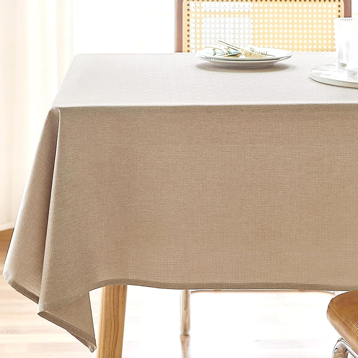 AUSSPVOCT Textured Table Cloth Rectangle 52 x 70 Inch Fall Tablecloth