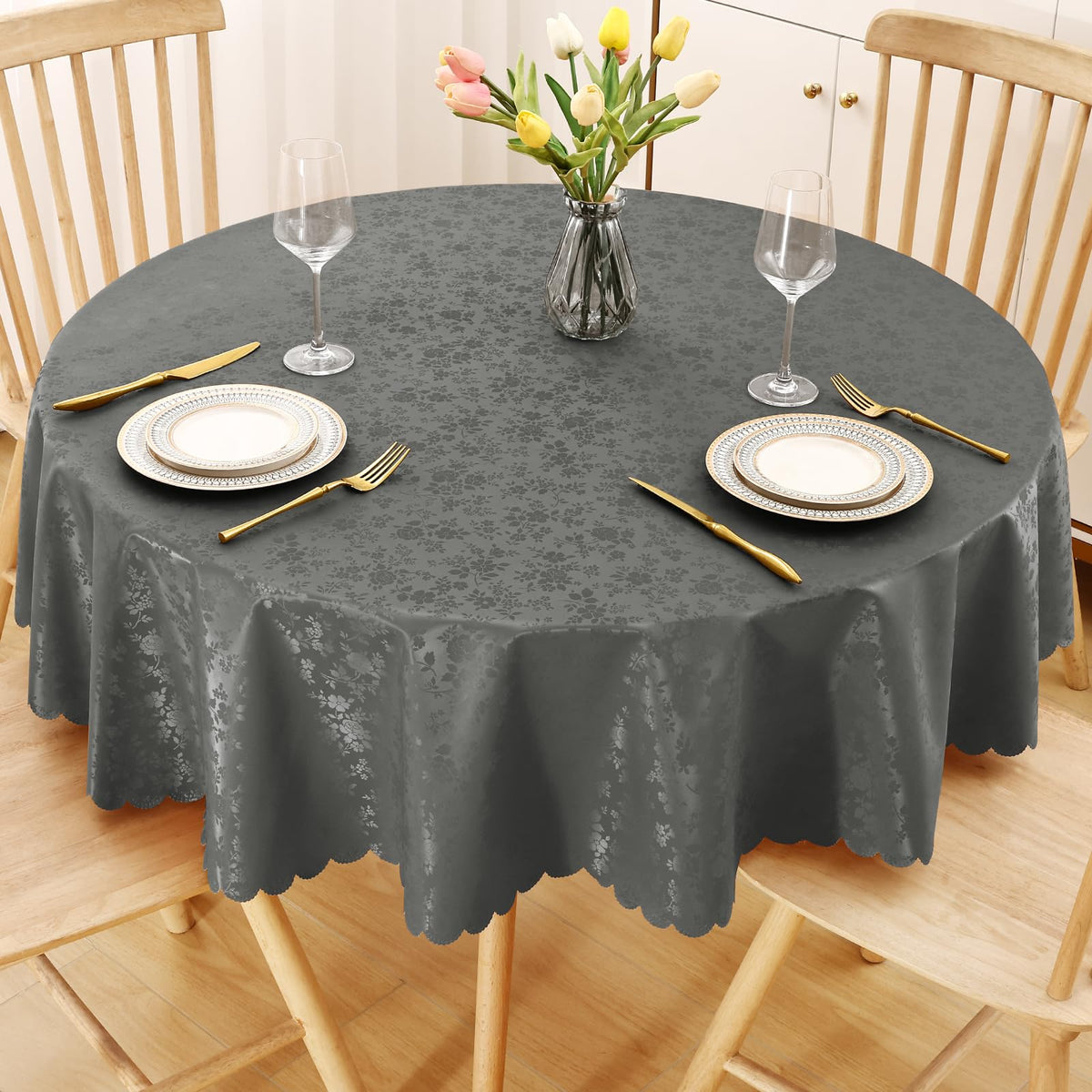 Smiry Rectangle Waterproof Heavy Duty Vinyl Tablecloths, 60 x 84 Inch