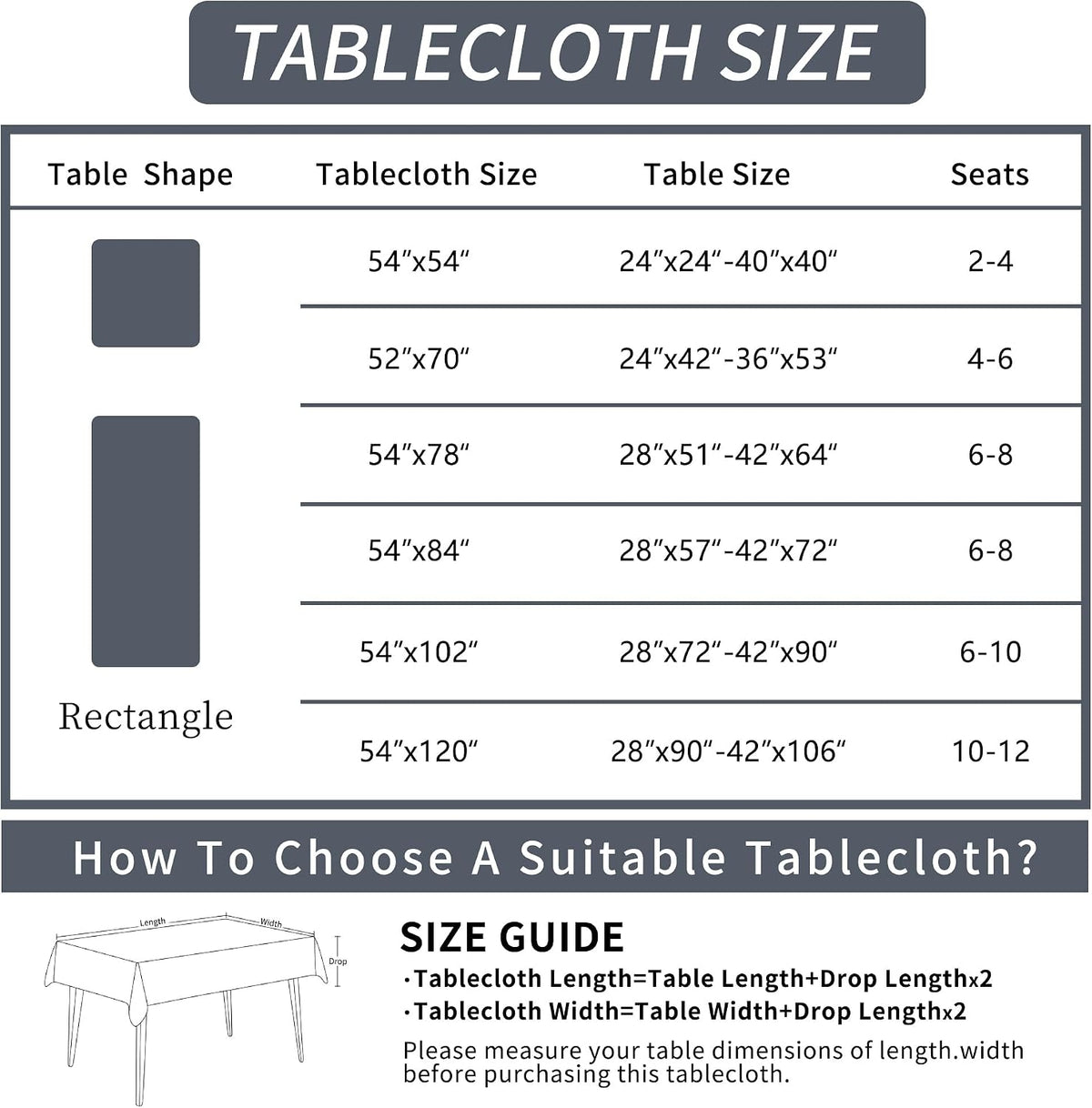 Rectangle Table Cloth,100% Waterproof Tablecloth Oil Proof Spill Proof Vinyl Table Cloth, Wipe Clean Plastic Table Cover for Dining, Camping, Indoor and Outdoor 52" x 70",Leaves