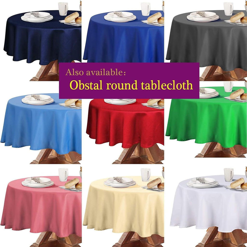 Obstal Rectangle Table Cloth, Navy Blue, 60 x 84 Inch