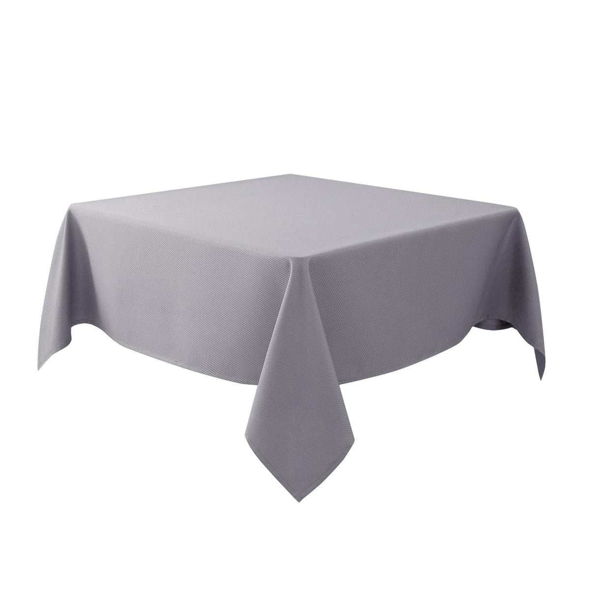 Textured Square Tablecloth-Fabric Spillproof Table Cloths-Natural 54x54"