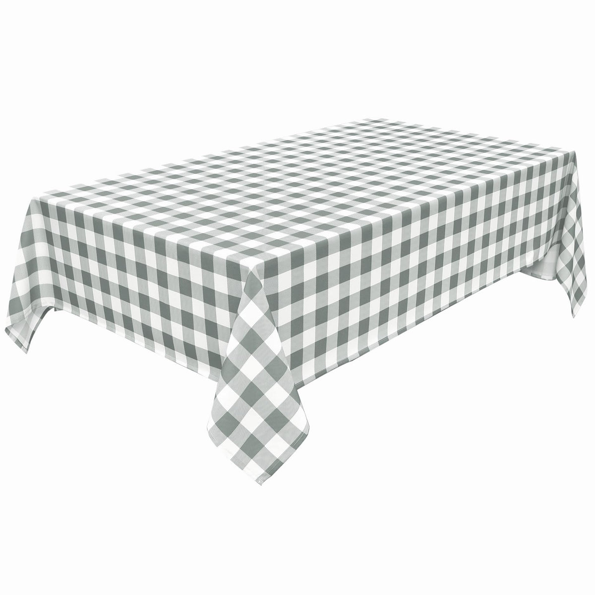 Waterproof Checkered Tablecloth Fabric - Rectangle 58x84 Inch Classic Gingham Buffalo Plaid Table Cloth for Indoor/Outdoor Use - Washable Table Cover for Kitchen, BBQs, and Parties