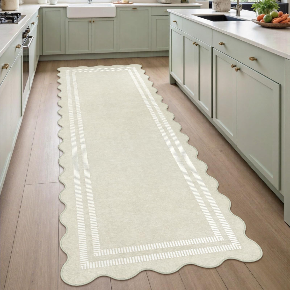 Area Rugs 5x7 Living Room Washable Modern Rug, Neutral Beige Soft Non Slip Rugs Ultra-Thin Indoor Carpet for Bedroom Dining Room Nursery Home Office