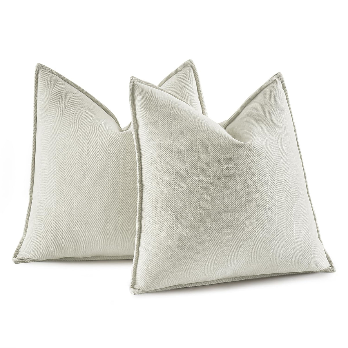 MIULEE Pack of 2 Sage Green Decorative Chenille Pillow Covers 20x20 Inch