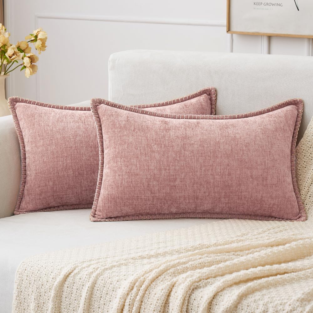 MIULEE Decorative Couch Throw Pillow Covers 18x18 Inch Sage Green 2 Pack
