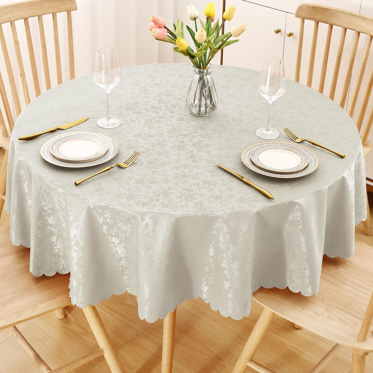 Smiry Rectangle Waterproof Heavy Duty Vinyl Tablecloths, 60 x 84 Inch