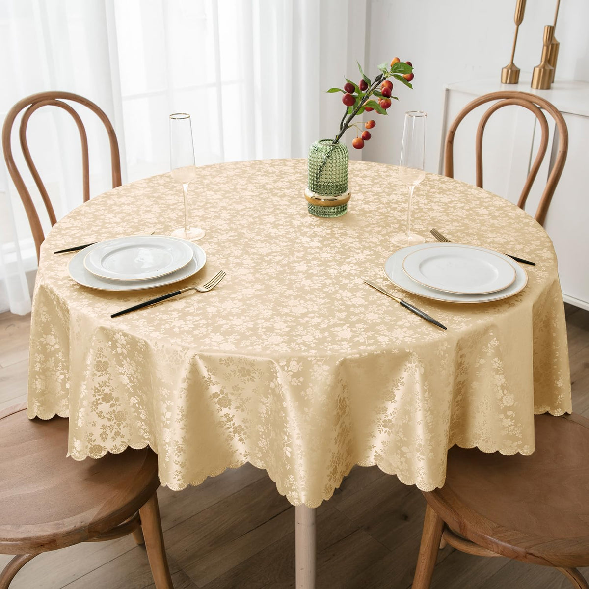 Smiry Rectangle Waterproof Heavy Duty Vinyl Tablecloths, 60 x 84 Inch