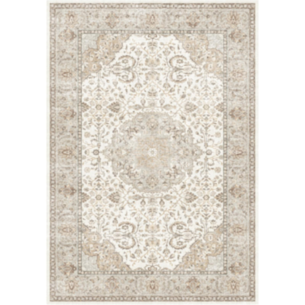 Hallway Washable Runner Rug - 2x10 Kitchen Rugs Entryway Rug Runner Vintage Soft Floor Mat Non Slip Indoor Farmhouse Carpet for Bathroom Living Room Bedroom (2 X 10, Beige)