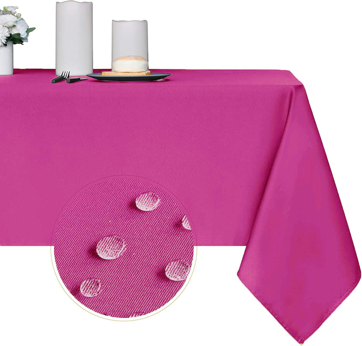 Obstal Rectangle Table Cloth, Navy Blue, 60 x 84 Inch