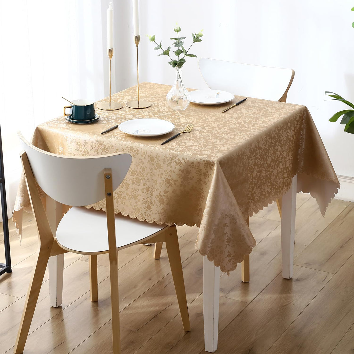 Smiry Rectangle Waterproof Heavy Duty Vinyl Tablecloths, 60 x 84 Inch