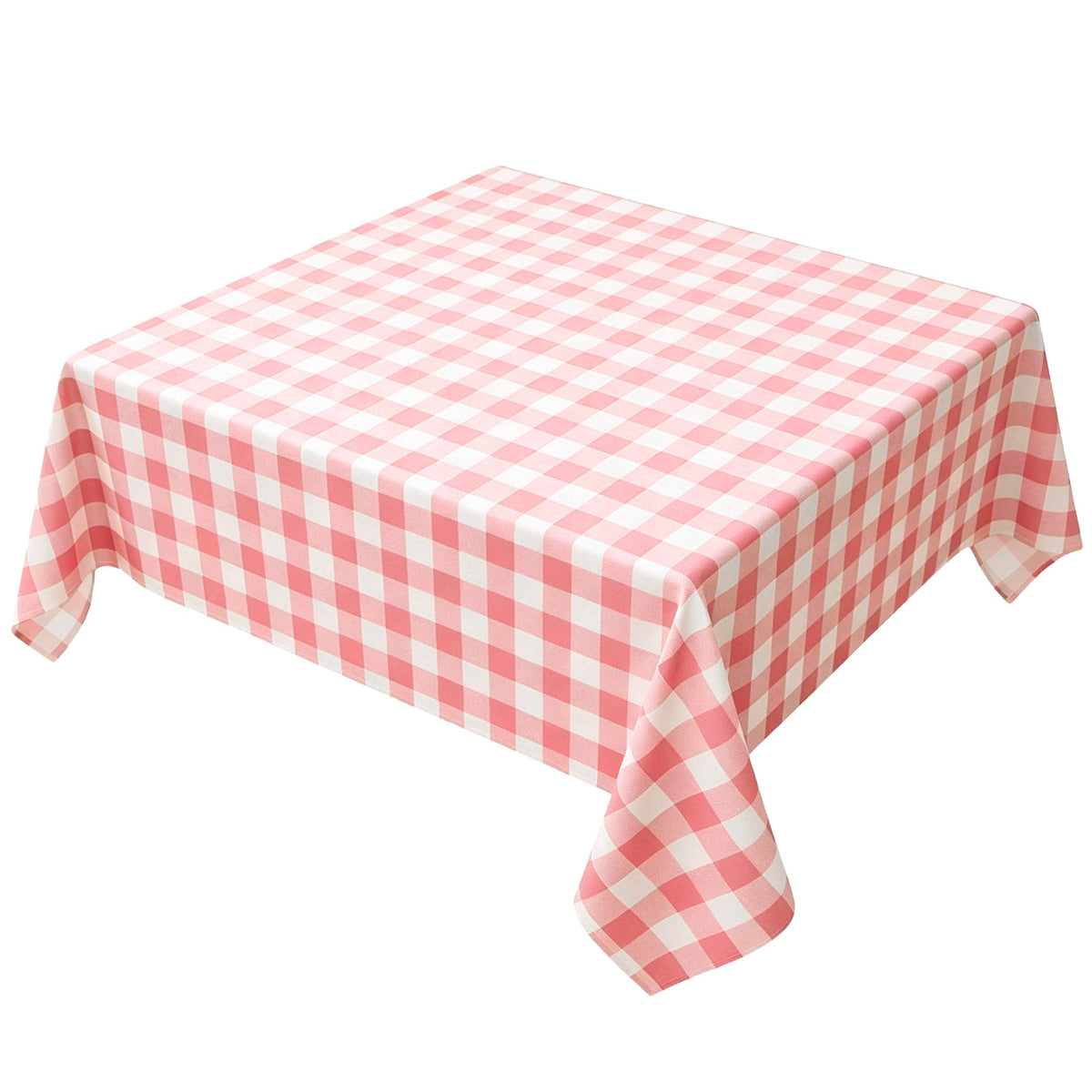 Waterproof Checkered Tablecloth Fabric - Rectangle 58x84 Inch Classic Gingham Buffalo Plaid Table Cloth for Indoor/Outdoor Use - Washable Table Cover for Kitchen, BBQs, and Parties