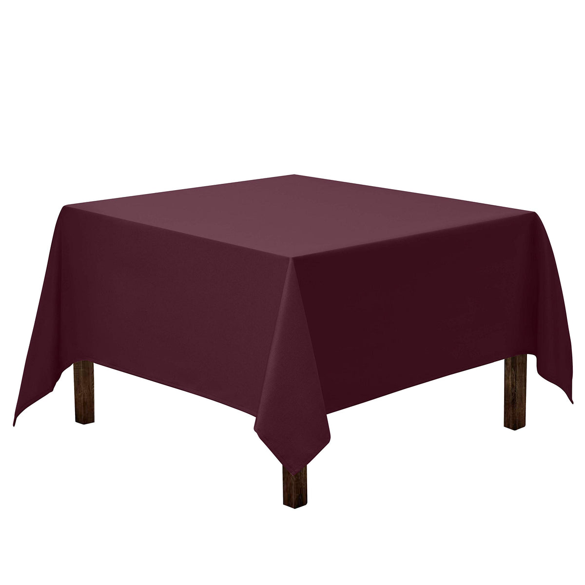 Gee Di Moda Square Tablecloth - 52 x 52 Inch Ivory Table Cloth for Small Square or Round Tables - Heavy Duty Washable Fabric - for Buffet Table, Holiday Party, Dinner, Wedding & Baby Shower