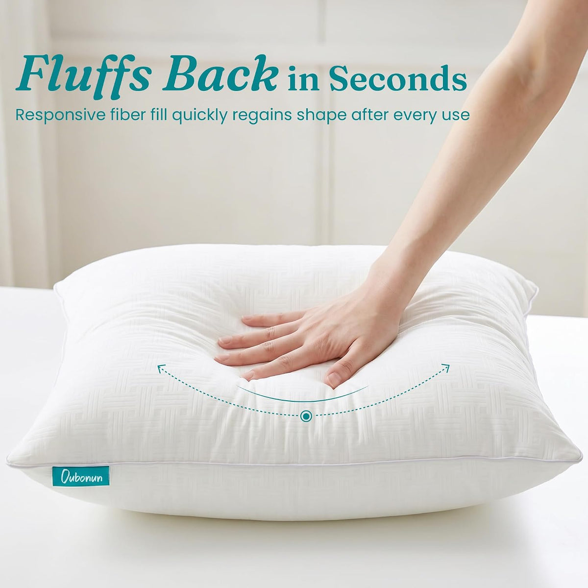 Oubonun 12x20 Inch Lumbar Pillow Inserts Set of 2, Decorative Pillows
