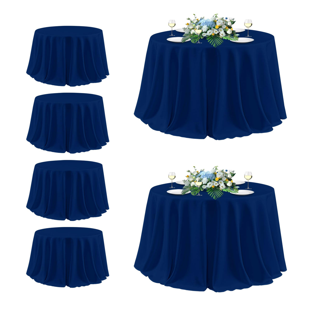 sancua 2 Pack White Table Cloth 60x102 Inch for 6 Feet Rectangle Tables