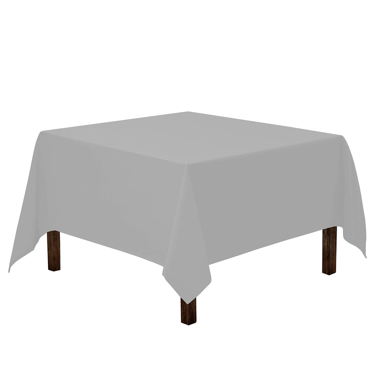 Gee Di Moda Square Tablecloth - 52 x 52 Inch Ivory Table Cloth for Small Square or Round Tables - Heavy Duty Washable Fabric - for Buffet Table, Holiday Party, Dinner, Wedding & Baby Shower