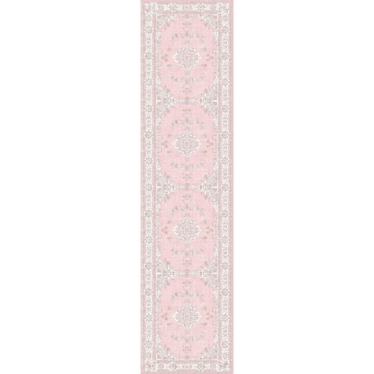 Soft Pink Rug for Girls Room: 5x8 Vintage Washable Carpet Bedroom Nursery