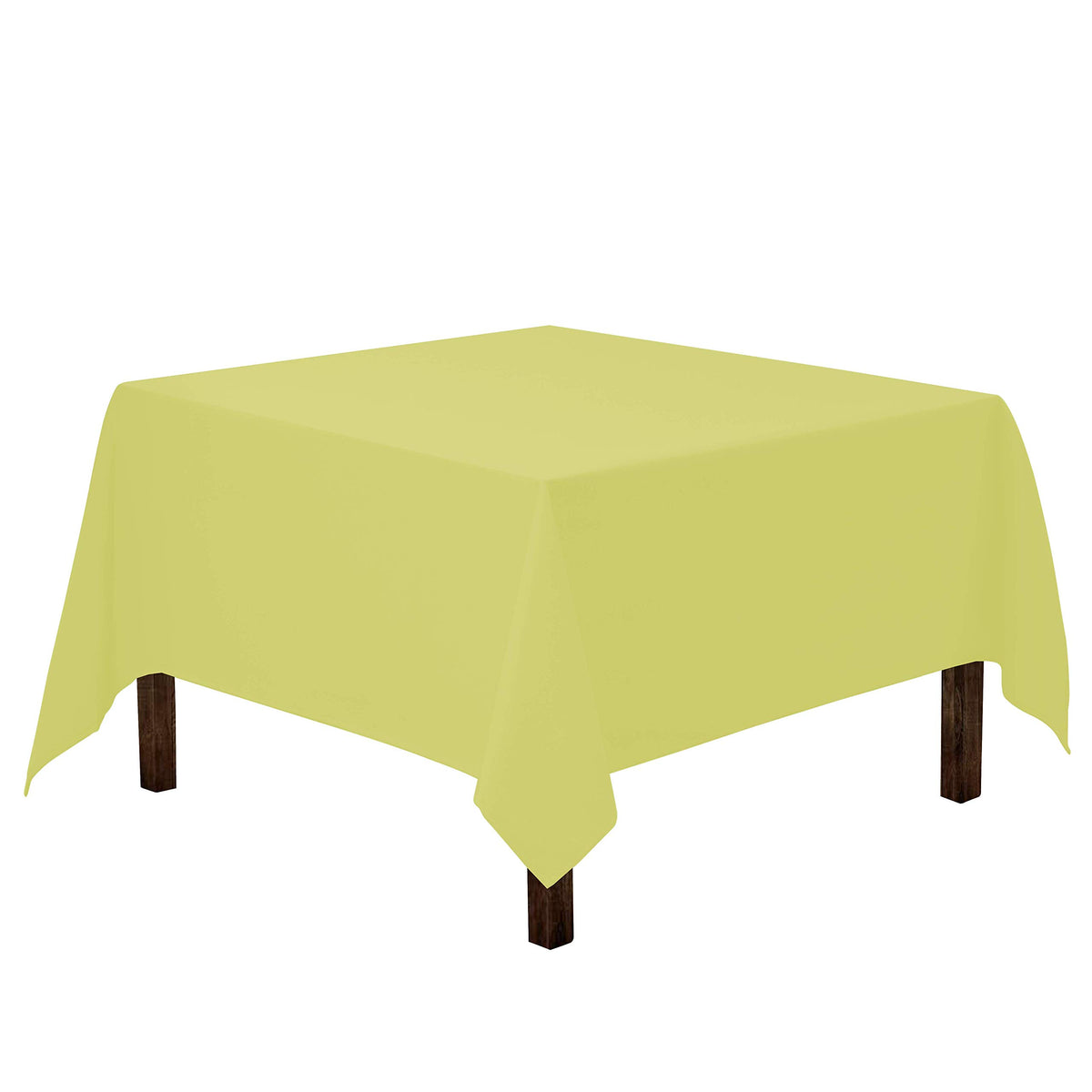 Gee Di Moda Square Tablecloth - 52 x 52 Inch Ivory Table Cloth for Small Square or Round Tables - Heavy Duty Washable Fabric - for Buffet Table, Holiday Party, Dinner, Wedding & Baby Shower