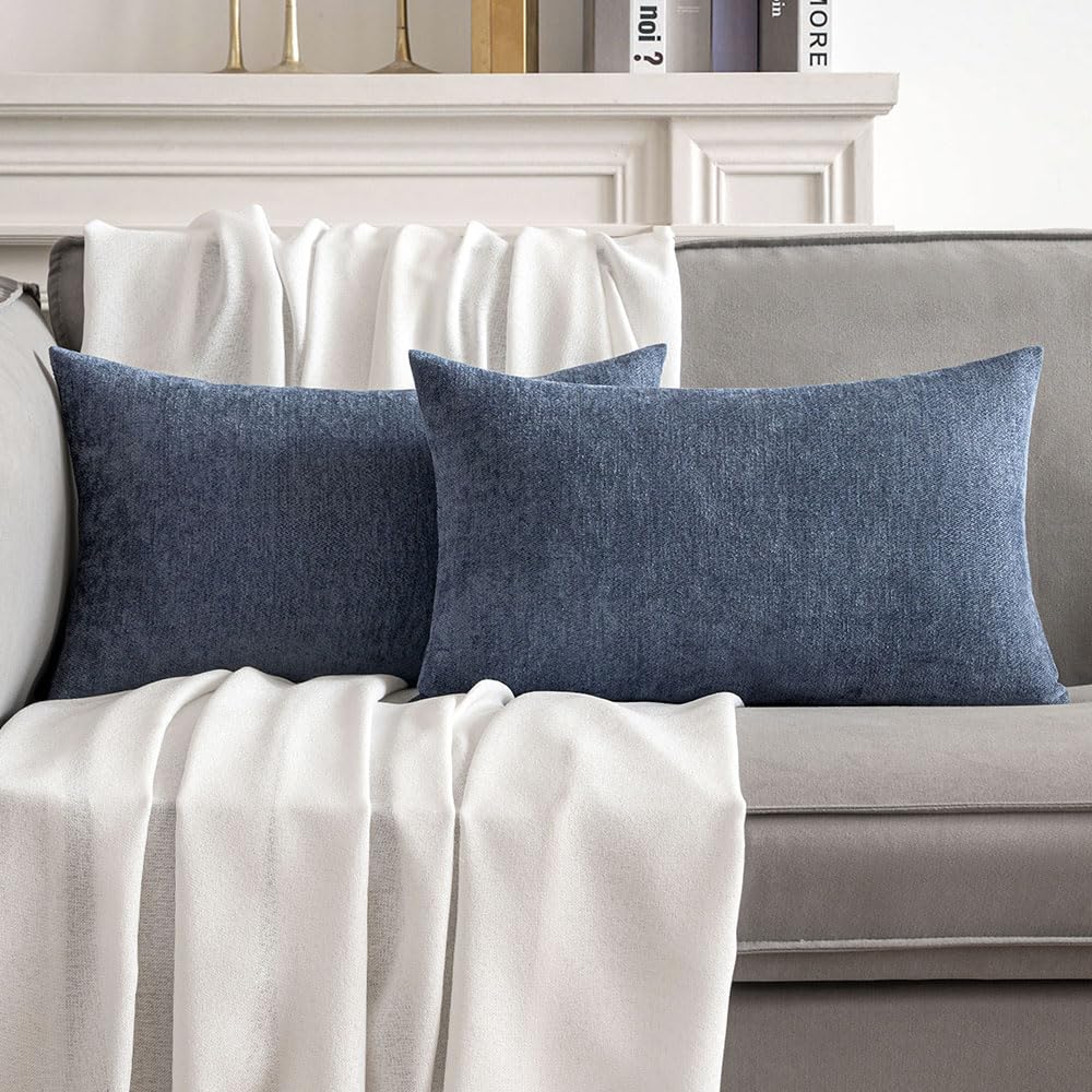 MIULEE Pack of 2 Beige Decorative Pillow Covers 18x18 Inch
