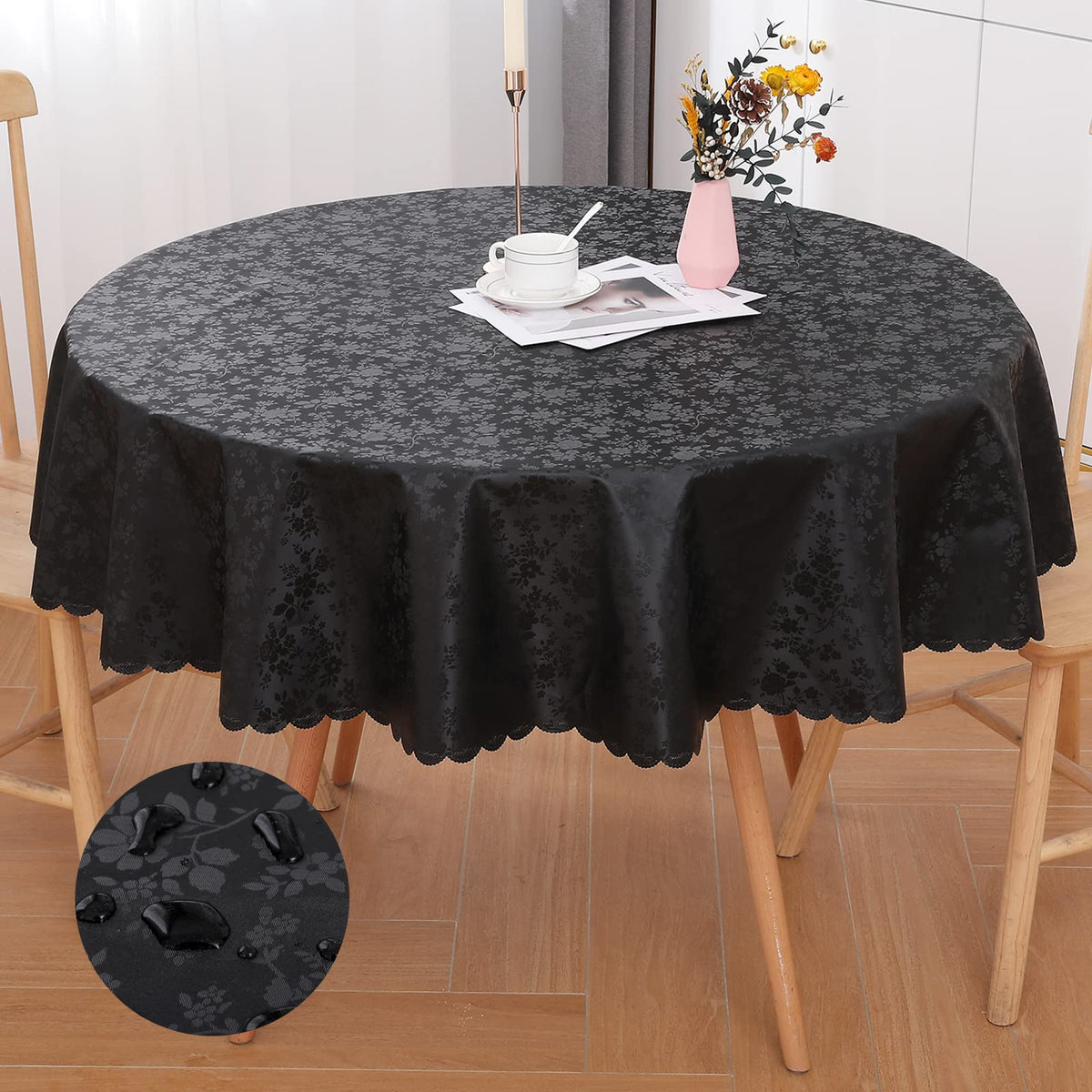 Smiry Rectangle Waterproof Heavy Duty Vinyl Tablecloths, 60 x 84 Inch