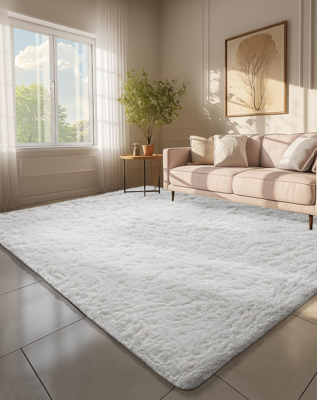 Ophanie Small Rug Upgrade Non Slip Throw Bedside Area Rugs, Fluffy Soft Grey Mini Bedroom Carpet, Affordable Door Entryway Indoor Inside Front Entrance Dog 2x3 Mat, Home Decor Aesthetic, Nursery