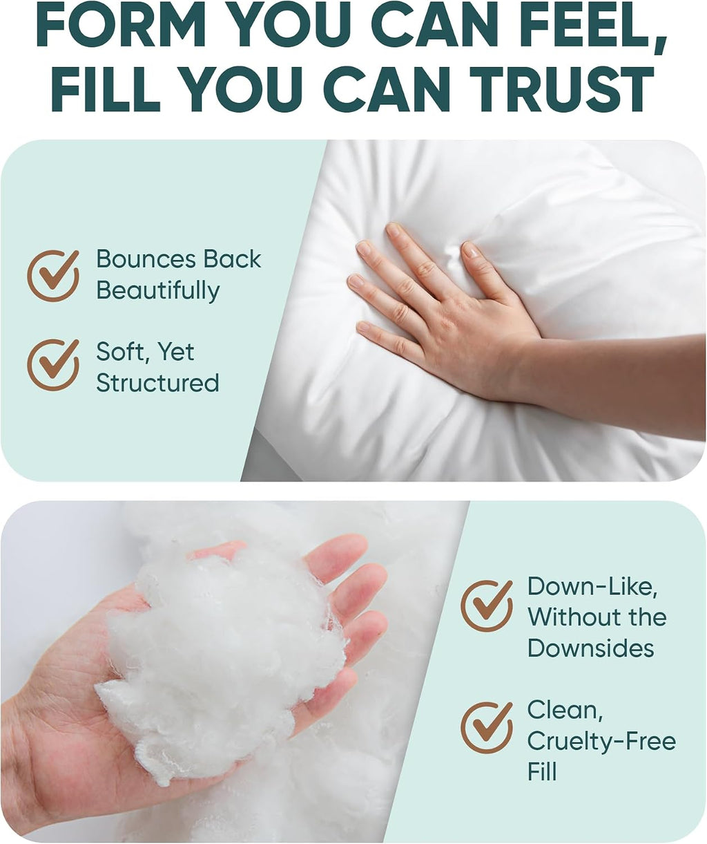 Pillowflex Synthetic Down Pillow Insert 24x24 in - Karate Chop Pillow