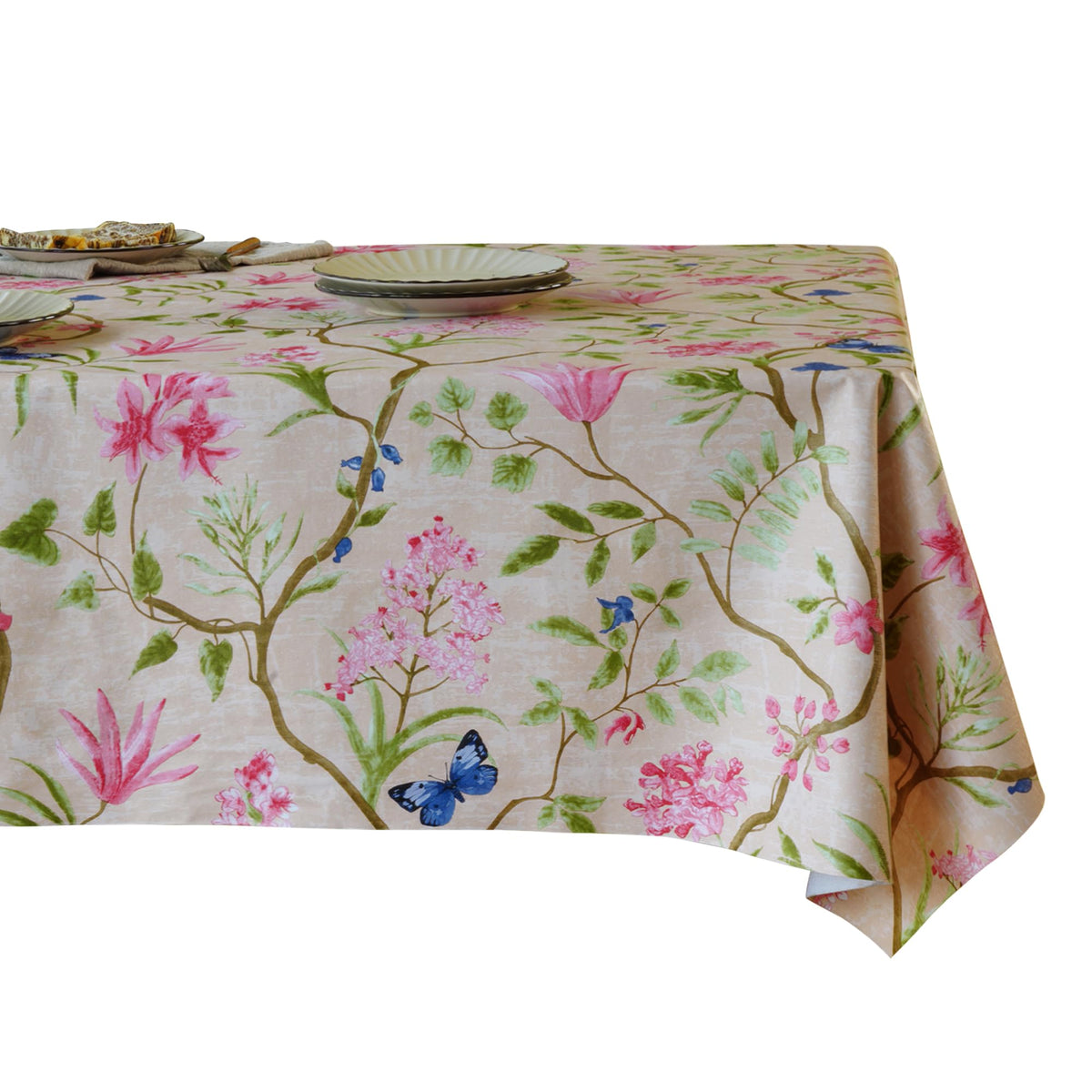 Rectangle Table Cloth,100% Waterproof Tablecloth Oil Proof Spill Proof Vinyl Table Cloth, Wipe Clean Plastic Table Cover for Dining, Camping, Indoor and Outdoor 52" x 70",Leaves