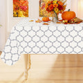 Smiry Rectangle Table Cloth, Flannel Backed Vinyl Tablecloth, 60"x84"