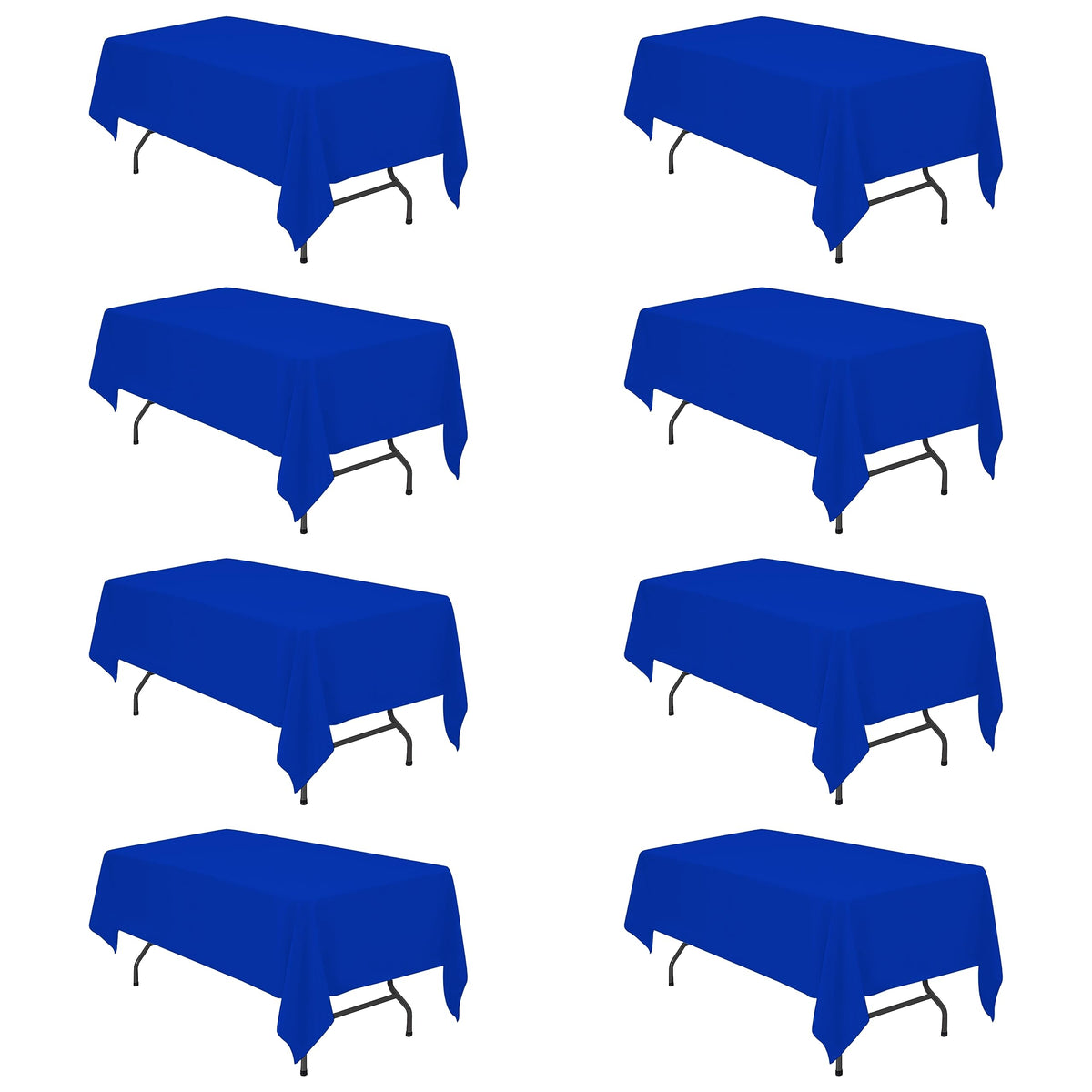 BRILLMAX 6 Pack Ivory Tablecloths 90x132 Inch for 6ft Rectangle Tables