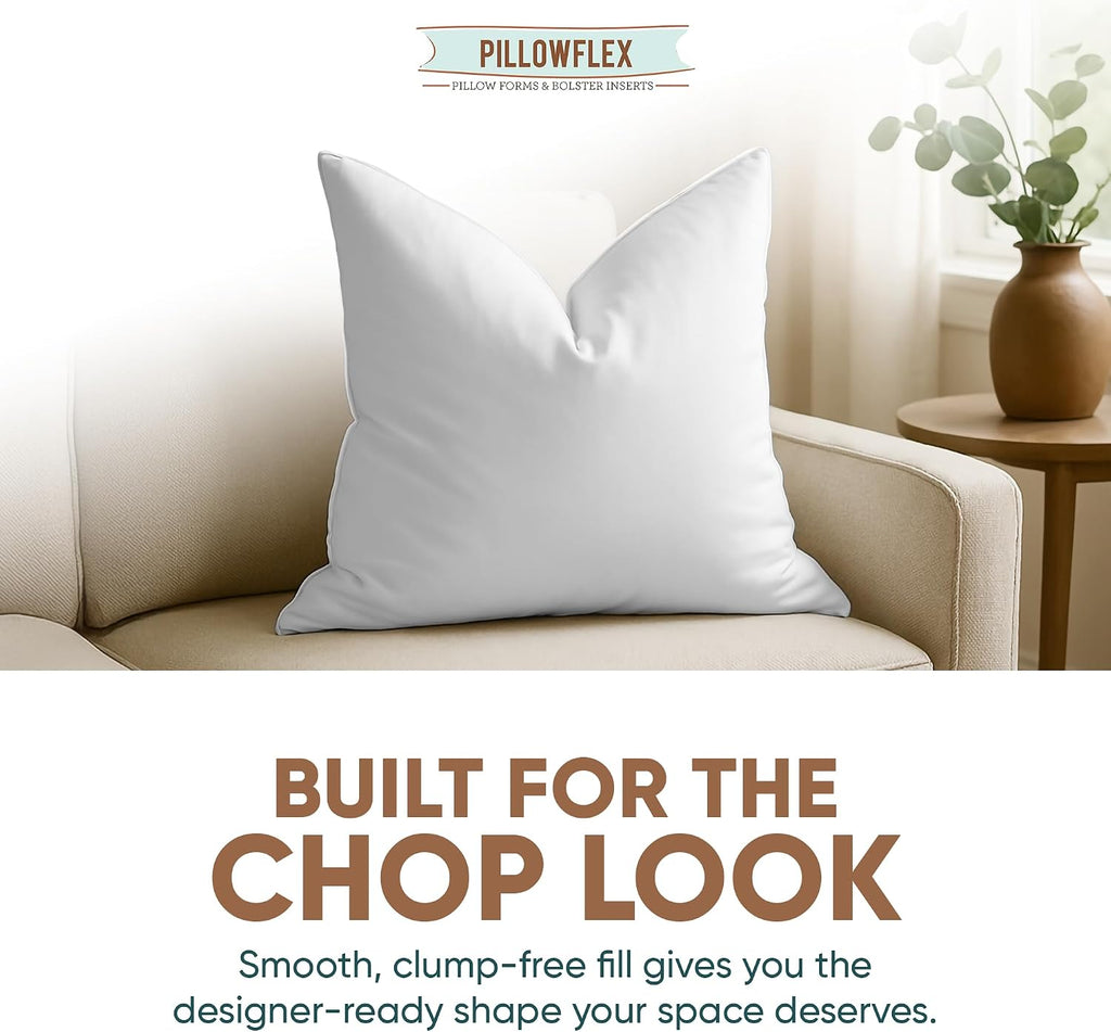 Pillowflex Synthetic Down Pillow Insert 24x24 in - Karate Chop Pillow