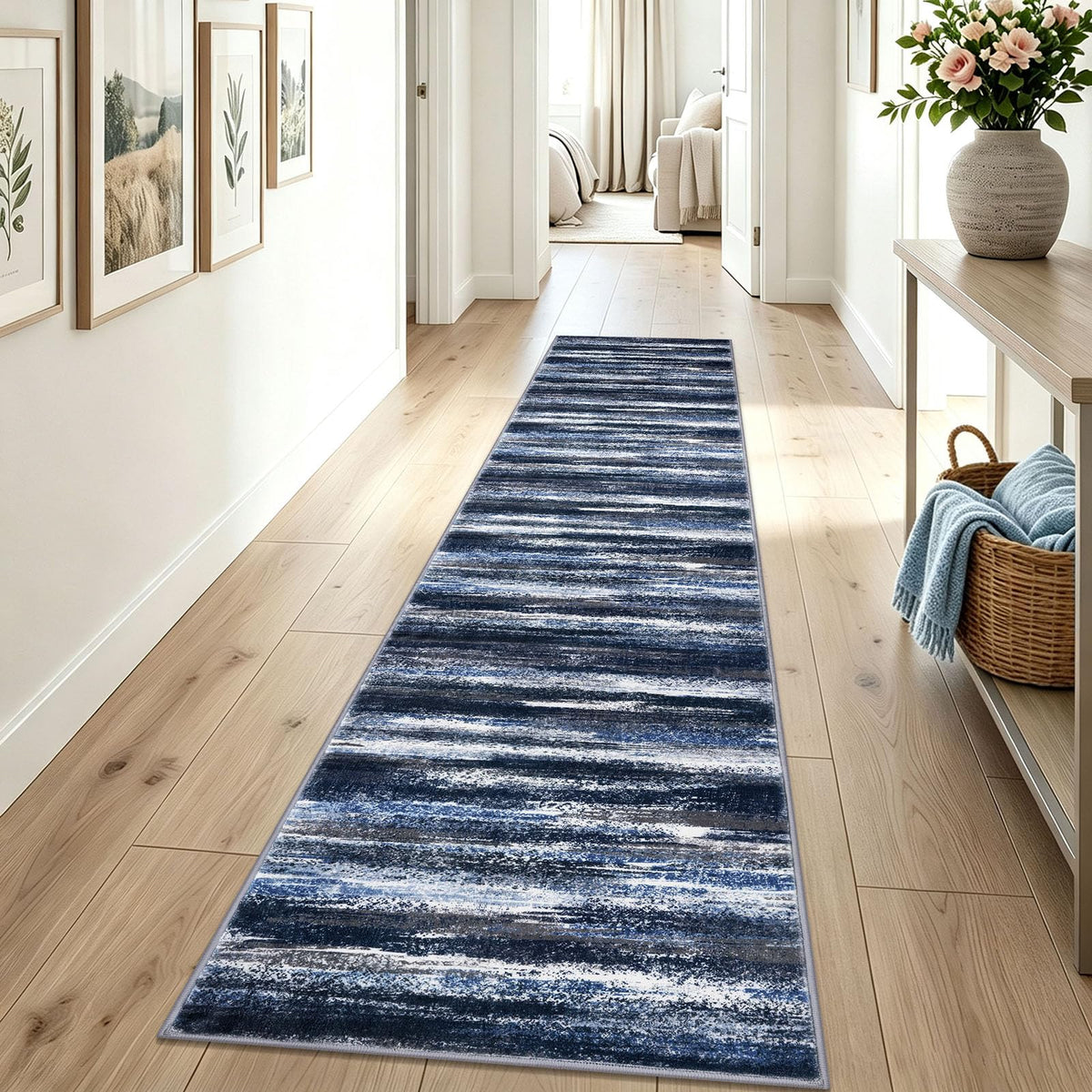 Lansny Abstract 2x3 Area Rug Small Washable Entryway Rug Non Slip Door Mat