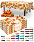 Pureegg Plastic Table Cloth Disposable 8 Pack 54 x 108 Inch, White